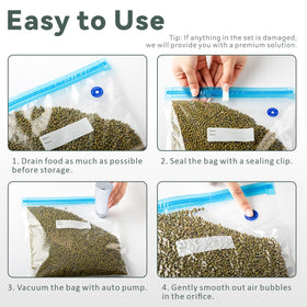 PotteryBag includes sealing clips for secure, consistent vacuum seals.