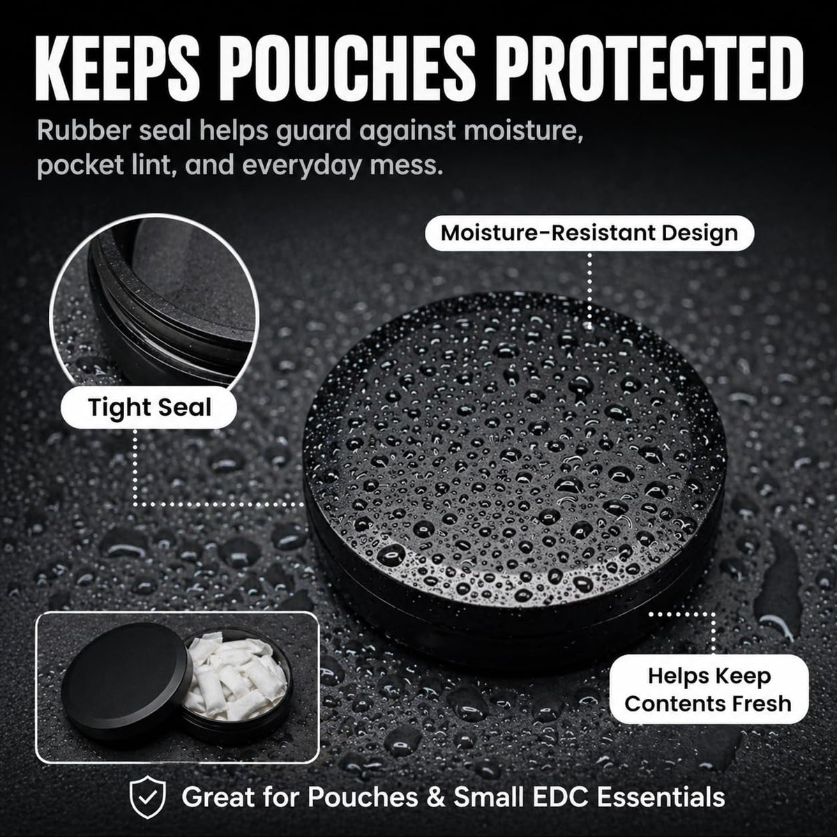 Pouch Pack easy-open seal emphasizes quick access while keeping items secure.