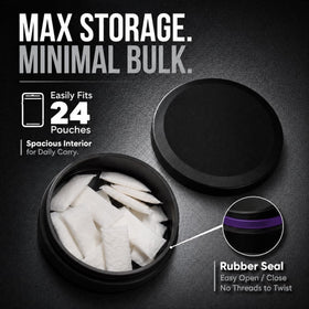 Pouch Pack moisture-resistant rubber seal demonstrates secure closure on the can.