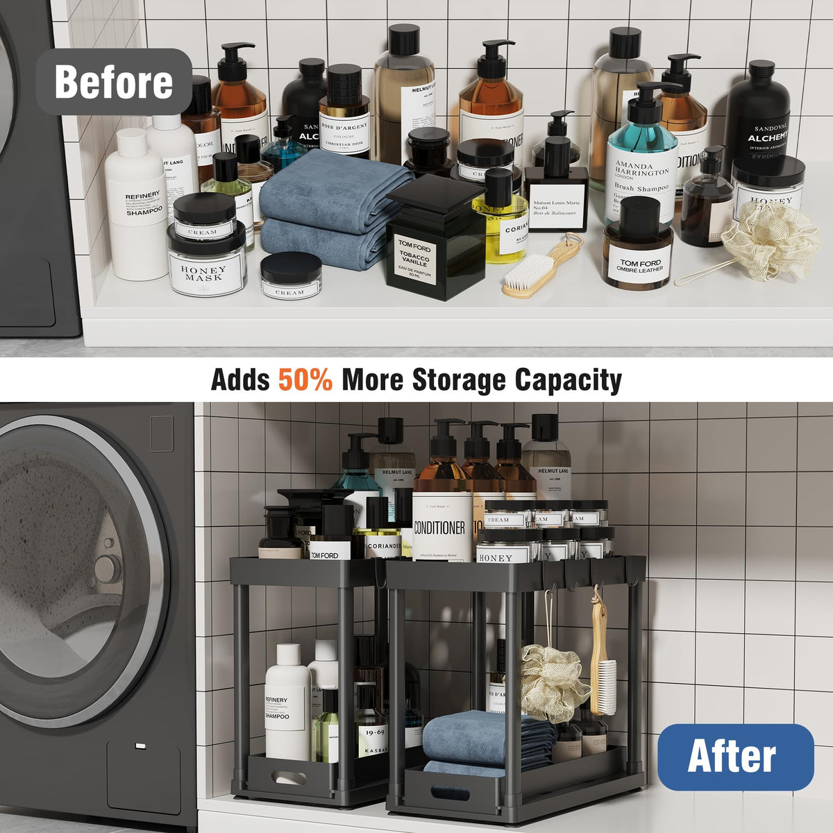 POUGNY versatile installation for kitchen, bathroom, or laundry spaces