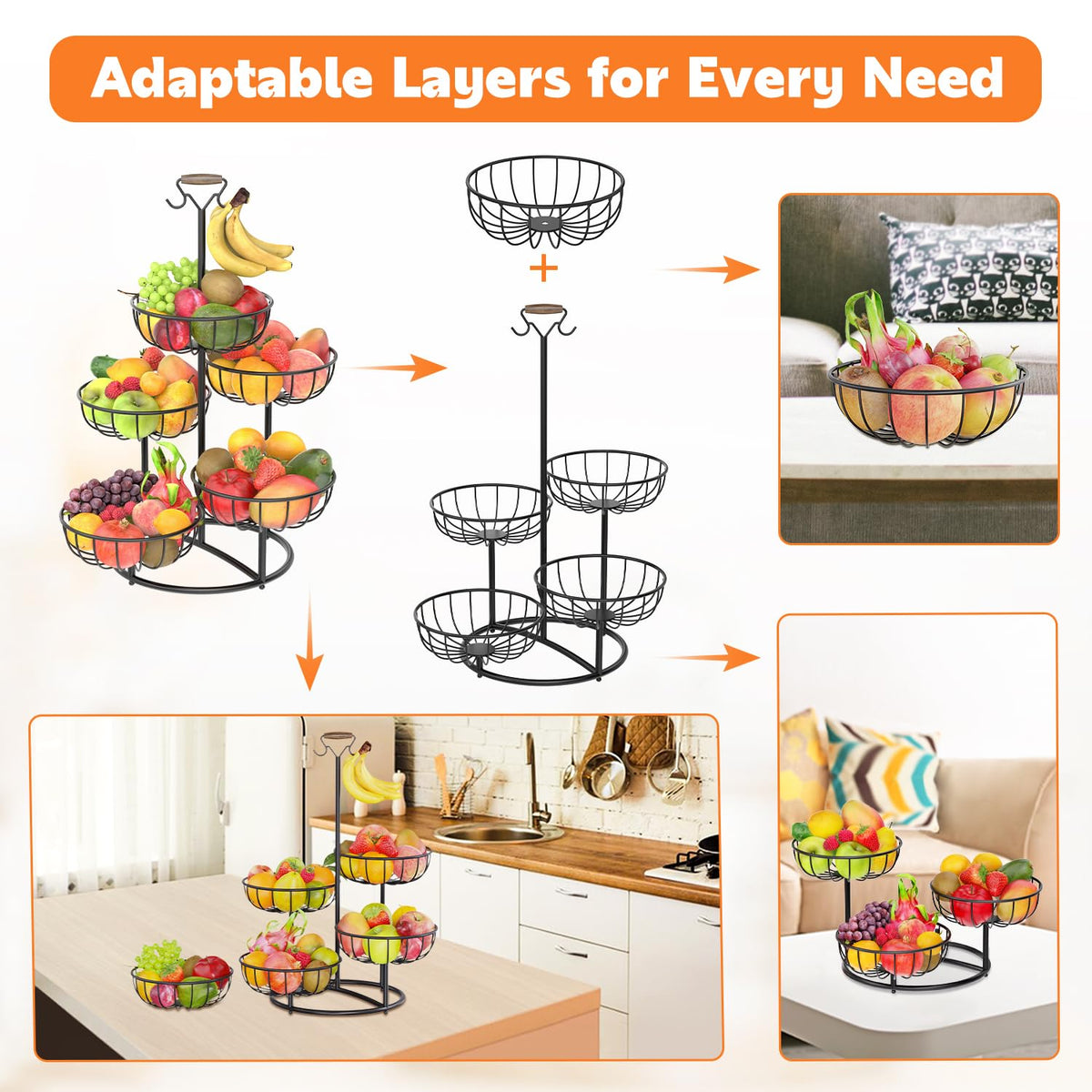 PouHenier.jh sturdy base feet provide stable support for loaded fruit and vegetables.