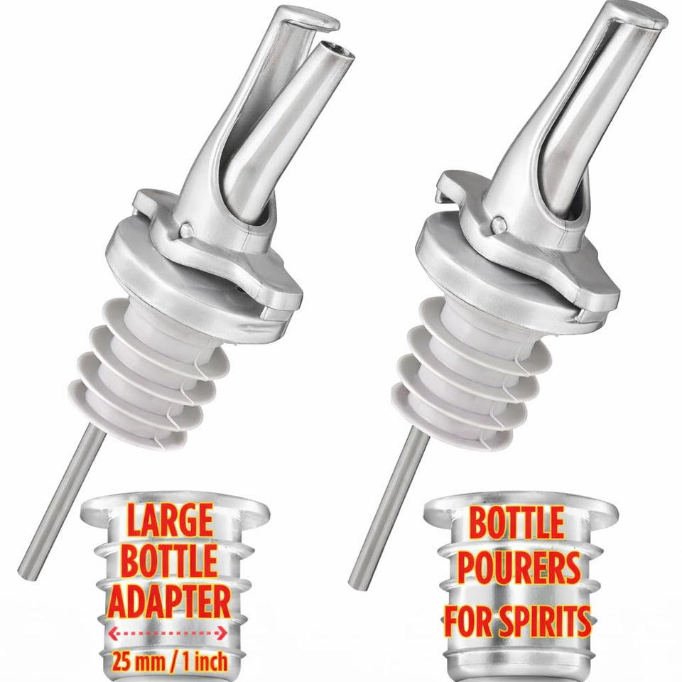 Poura 3-in-1 bottle pour spouts improve bar presentation and control