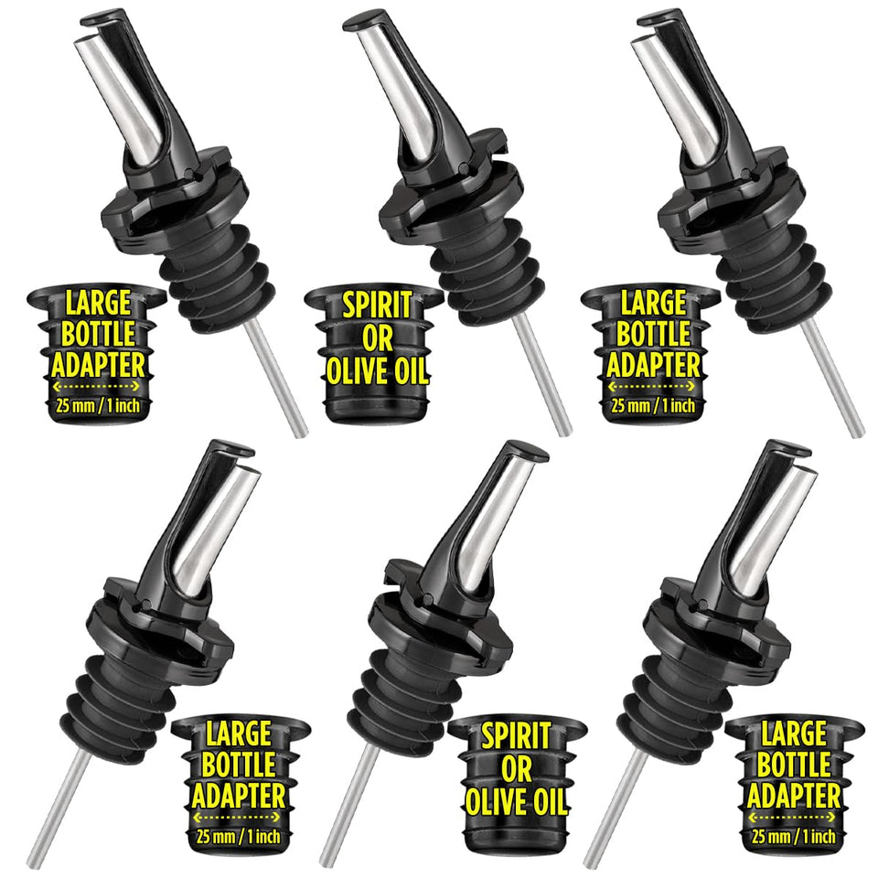 Poura 3-in-1 liquor pour spout front view for precise pours