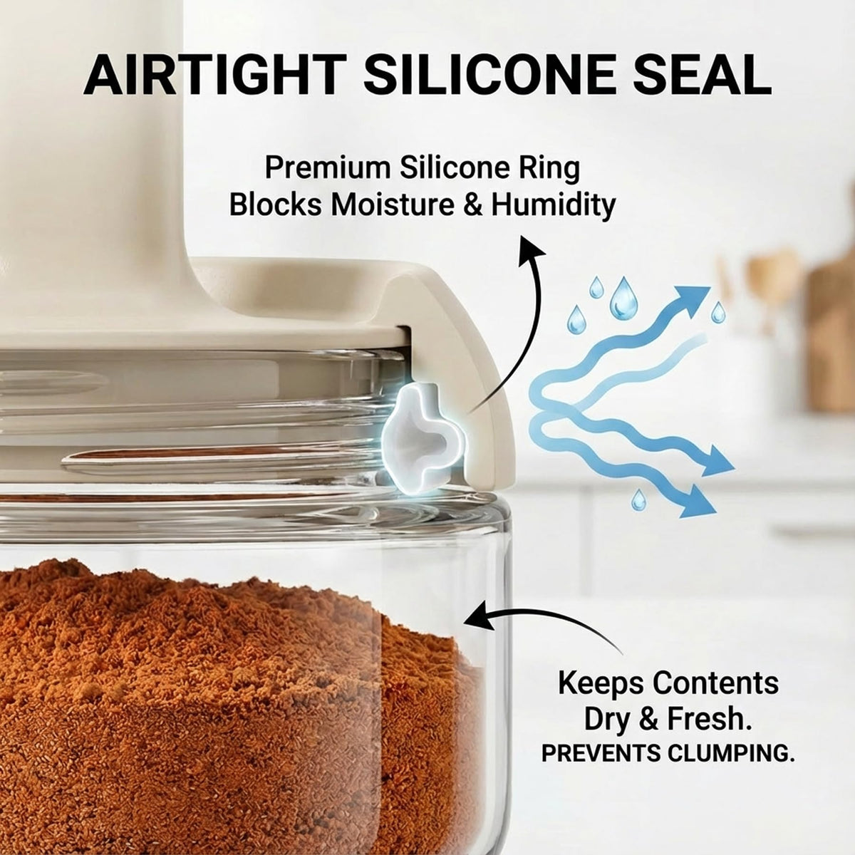 Povinmos food-grade glass; BPA-free and lead-free storage