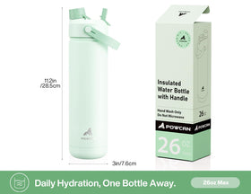 Premium 18/8 stainless steel POWCAN bottle for pure flavor