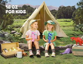 POWCAN kids bottle with spillproof lid prevents mess in car seats and backpacks