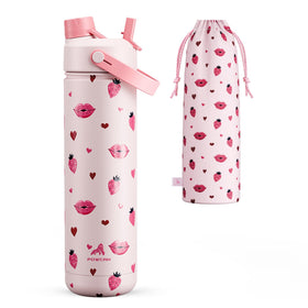 Powcan 26oz bottle with straw lid offers easy sipping on the go.