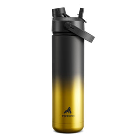 POWCAN 26oz bottle with 2-in-1 lid for easy sipping and pouring.