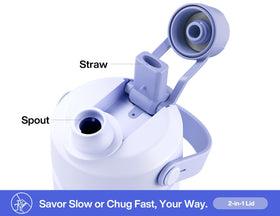 POWCAN Lupine bottle demonstrating leak-proof seal for bags and daily activities.