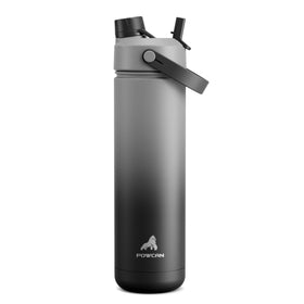 POWCAN 26oz bottle with straw lid closed, leak-proof for travel and storage
