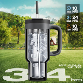 POWCAN 2-in-1 straw lid enables easy sipping and leakproof sealing.