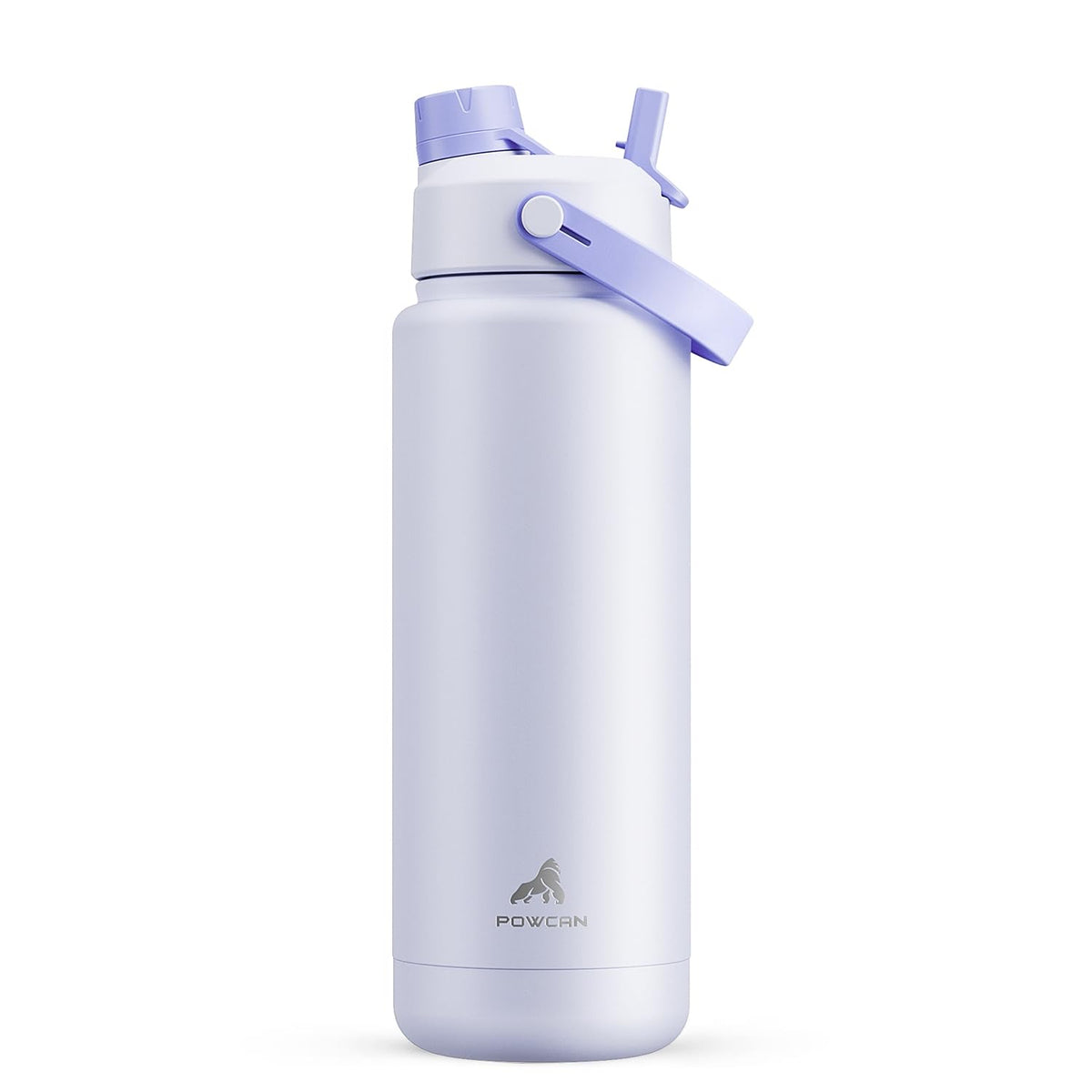 POWCAN 32oz Lupine bottle side view for all-day hydration on the go