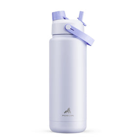POWCAN 32oz Lupine bottle side view for all-day hydration on the go