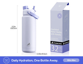 POWCAN 32oz bottle wide mouth for easy cleaning