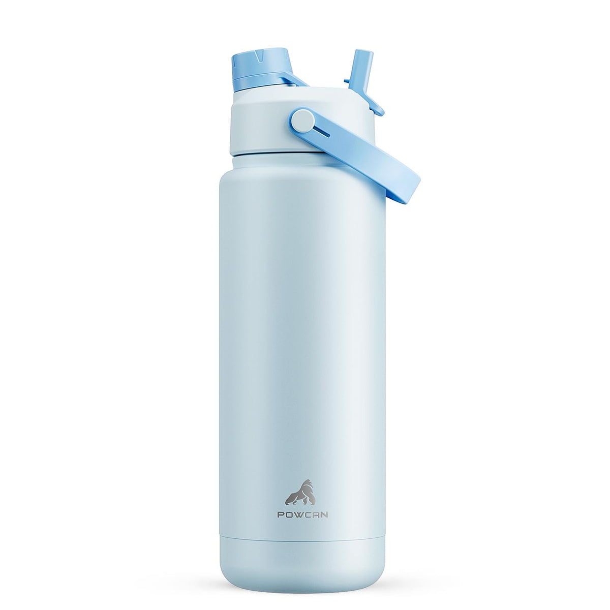 POWCAN 32 oz insulated bottle in Sea Breeze keeps drinks cold all day.