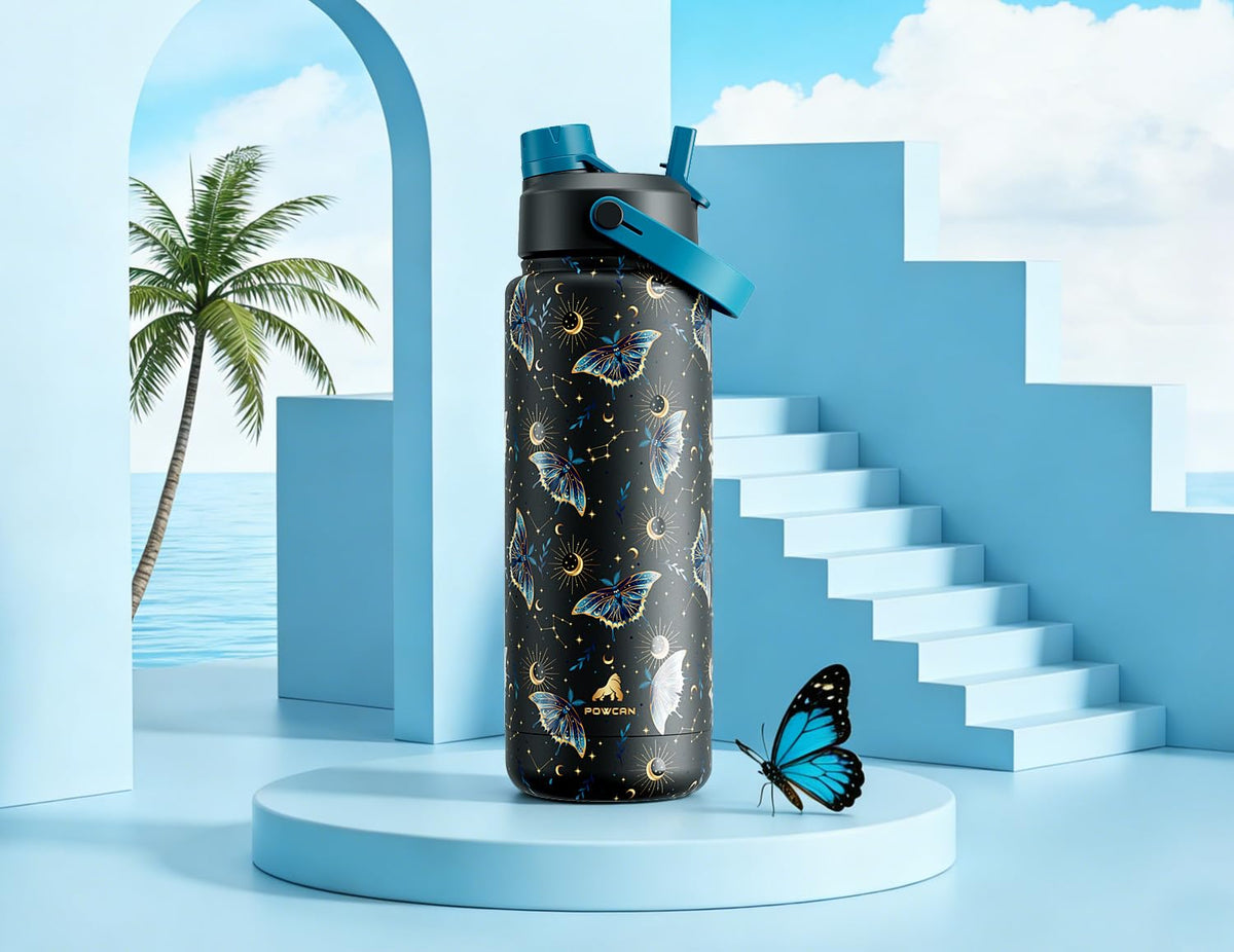 POWCAN 32 oz bottle with spout lid, perfect for quick pours on the go