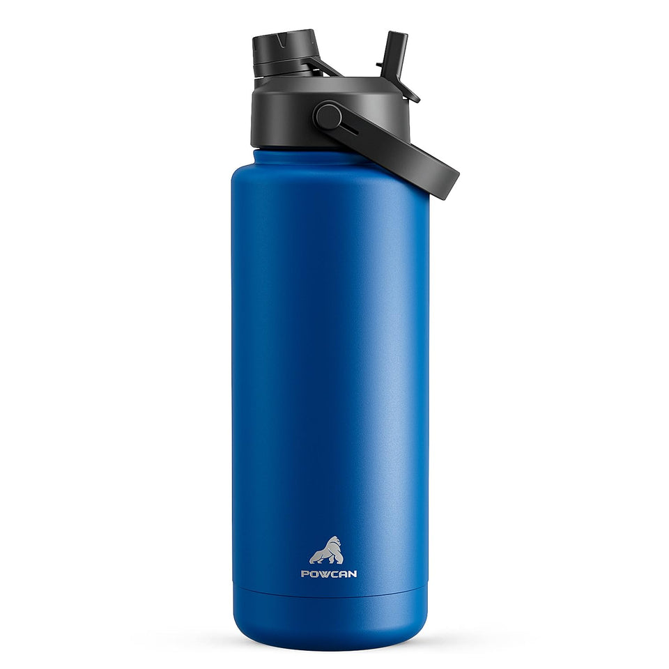 Powcan 40 oz bottle with 2-in-1 lid for easy sipping