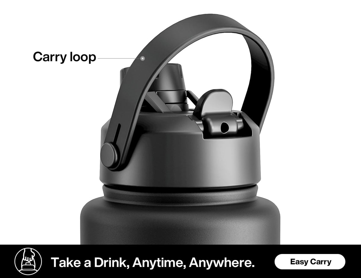 40 oz capacity for all-day hydration during sports and travel.