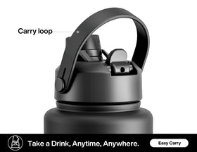 40 oz capacity for all-day hydration during sports and travel.