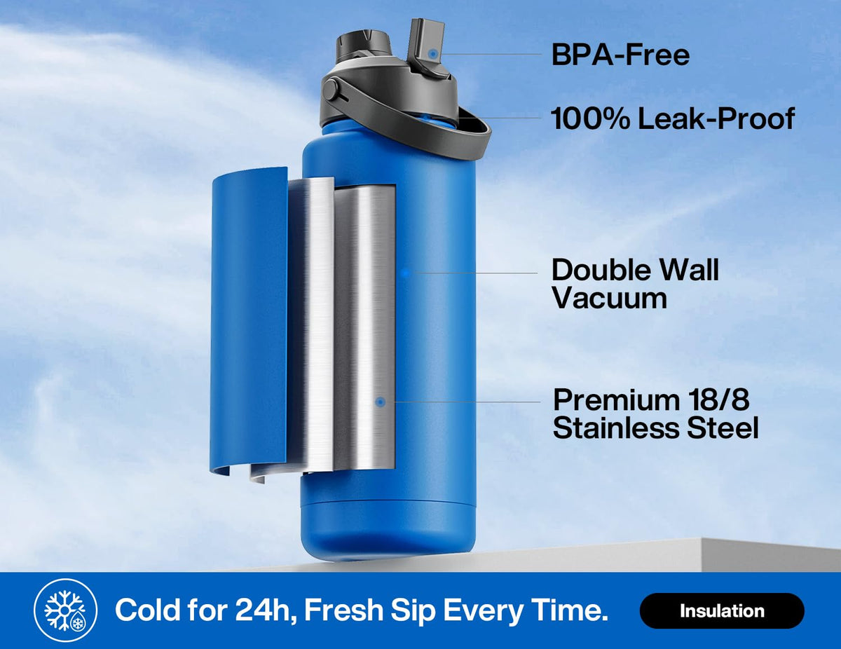 Powcan stainless steel body for durable daily hydration