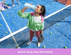 Ideal for sports, travel, and school use with a sturdy bottle