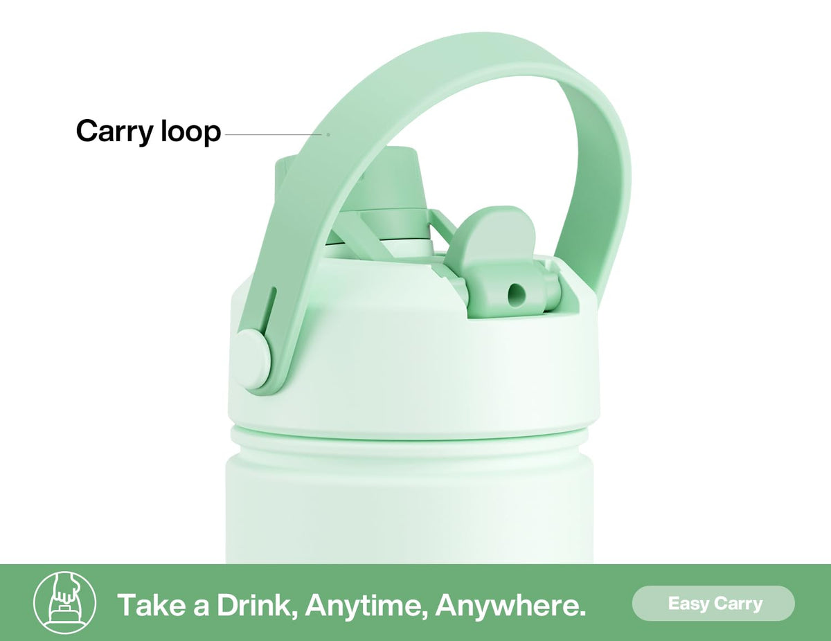Wide mouth POWCAN bottle for easy filling and cleaning