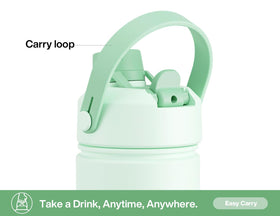 Wide mouth POWCAN bottle for easy filling and cleaning