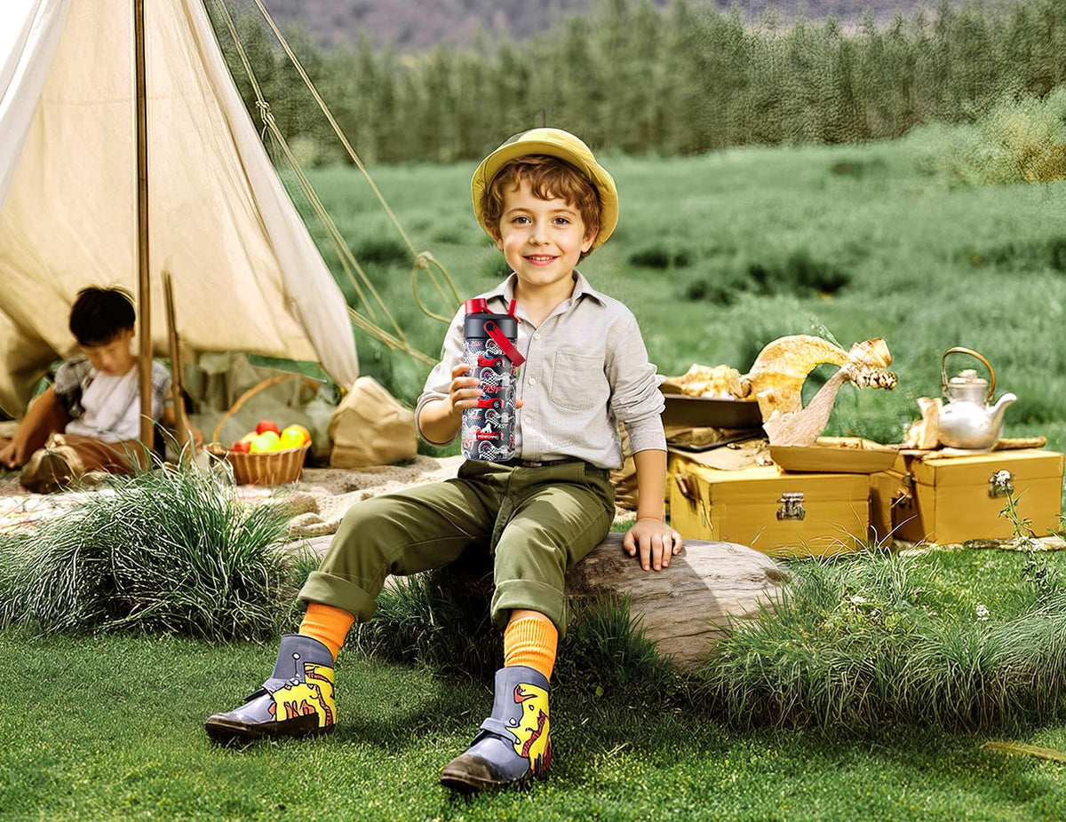 Powcan compact kids bottle is lightweight for on-the-go trips.