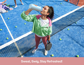 Powcan cotton candy finish bottle with stylish grip