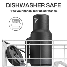 POWCAN dishwasher-safe stainless steel interior cleans quickly after use.