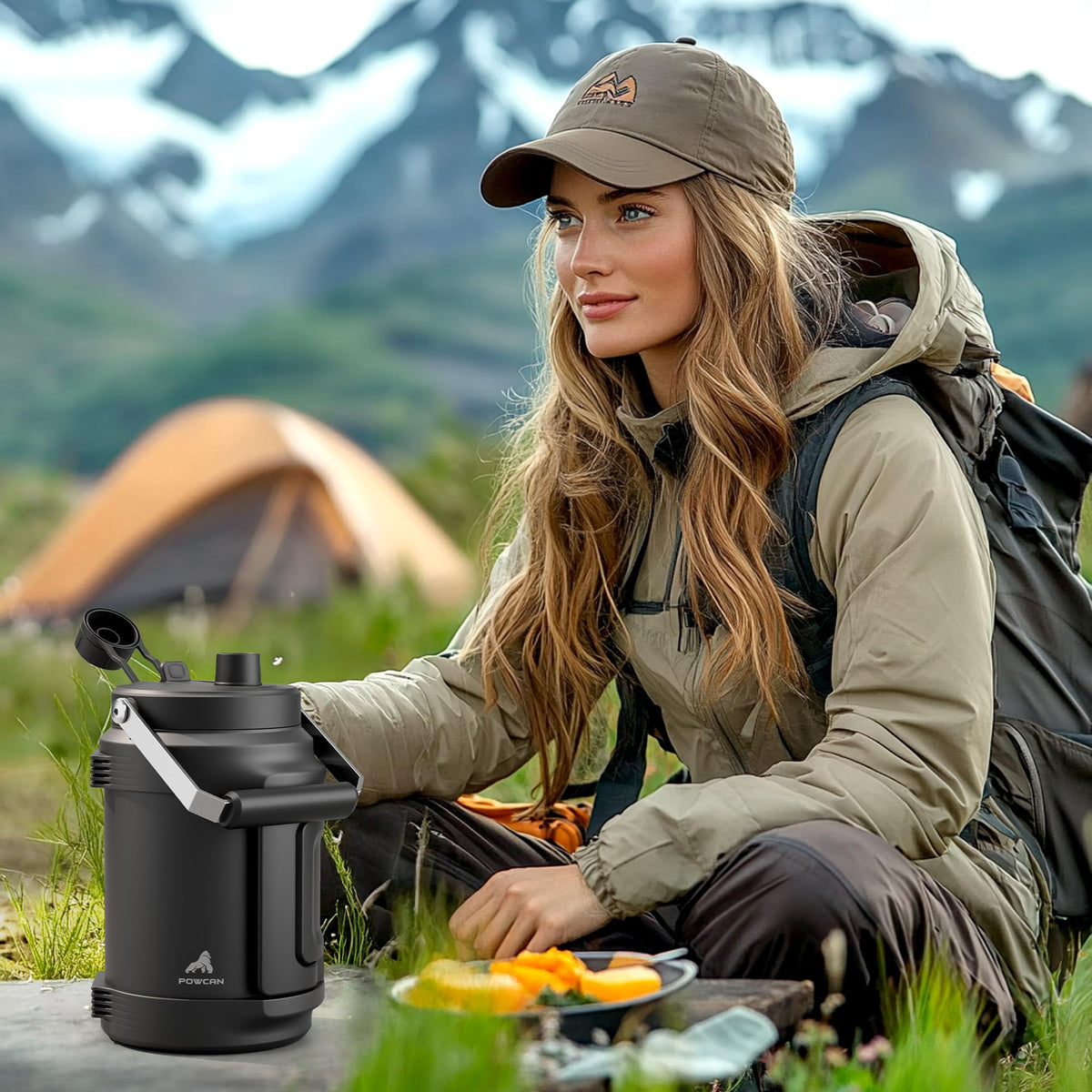 POWCAN durable insulated adventure bottle ready for the outdoors.