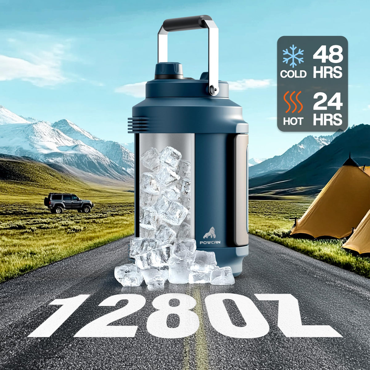 POWCAN leakproof design keeps spills away during travel.