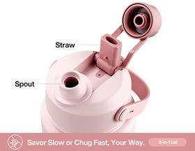 POWCAN bottle demonstrating leak-proof design in a bag