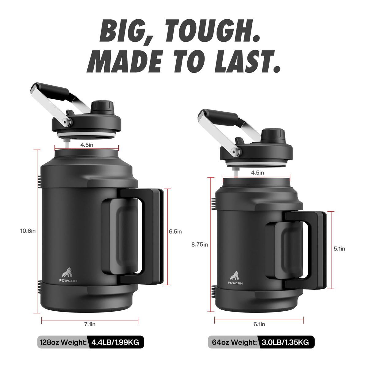 POWCAN sweatless stainless steel keeps drinks comfortable.