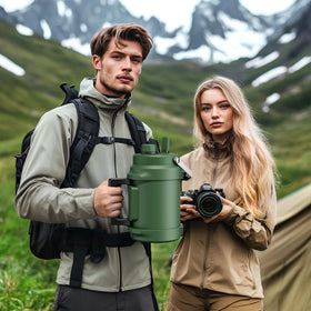 POWCAN stainless steel construction emphasizes durability for daily use.