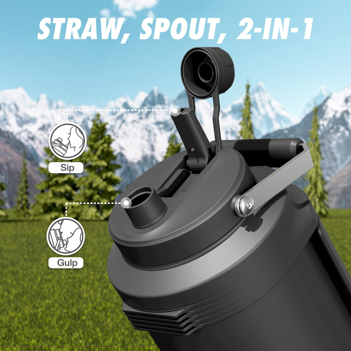 POWCAN wide-mouth opening simplifies ice filling and interior cleaning.