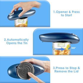 Powerhelper electric can opener with magnetic lid lifter for clean lid handling