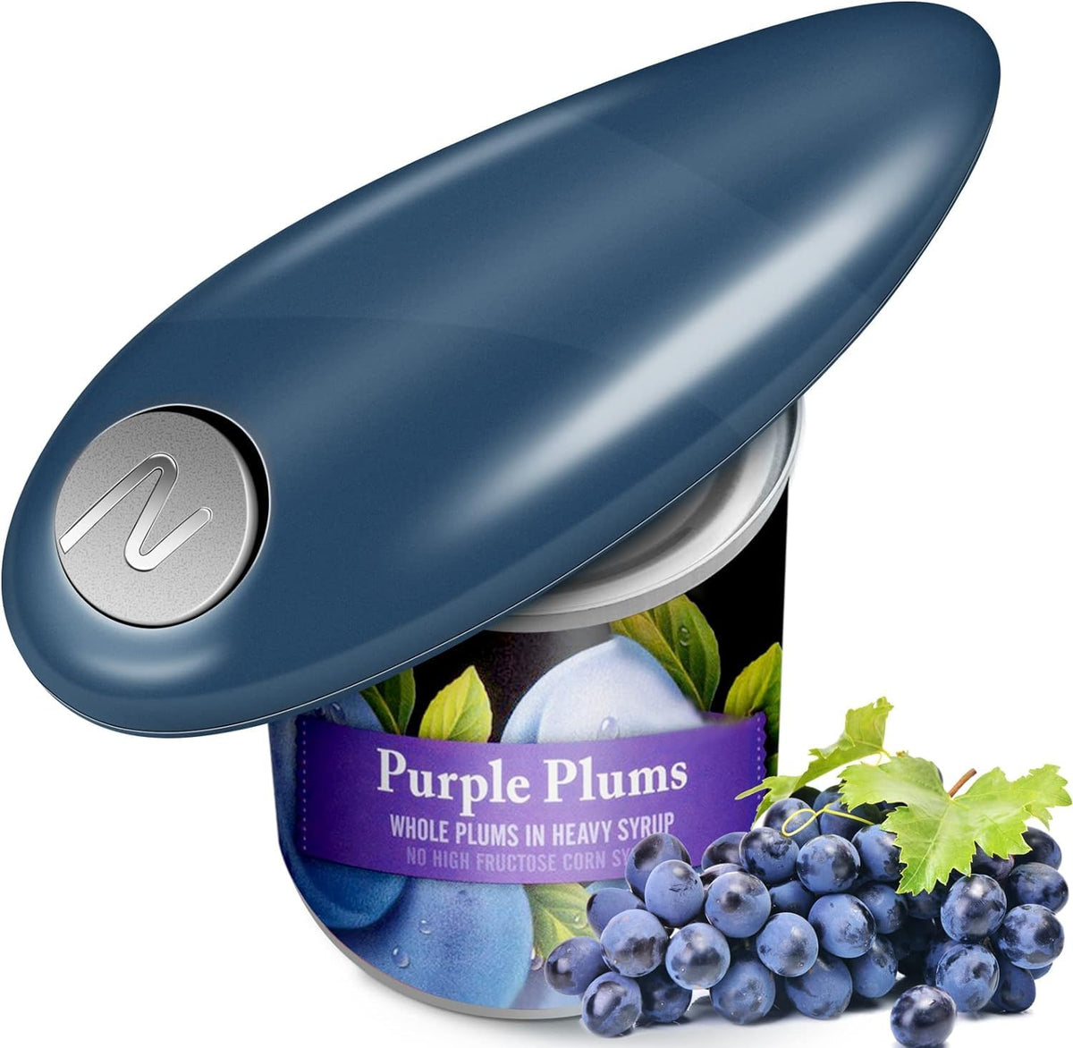 Powerhelper one-touch electric can opener compact design for drawer storage and easy use