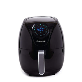 PowerXL Air Fryer 7 QT Maxx Classic front view in sleek black.