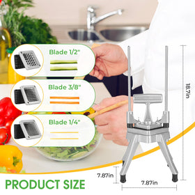 POWLAB blade-set three-sizes showcases versatile cutting options for produce.