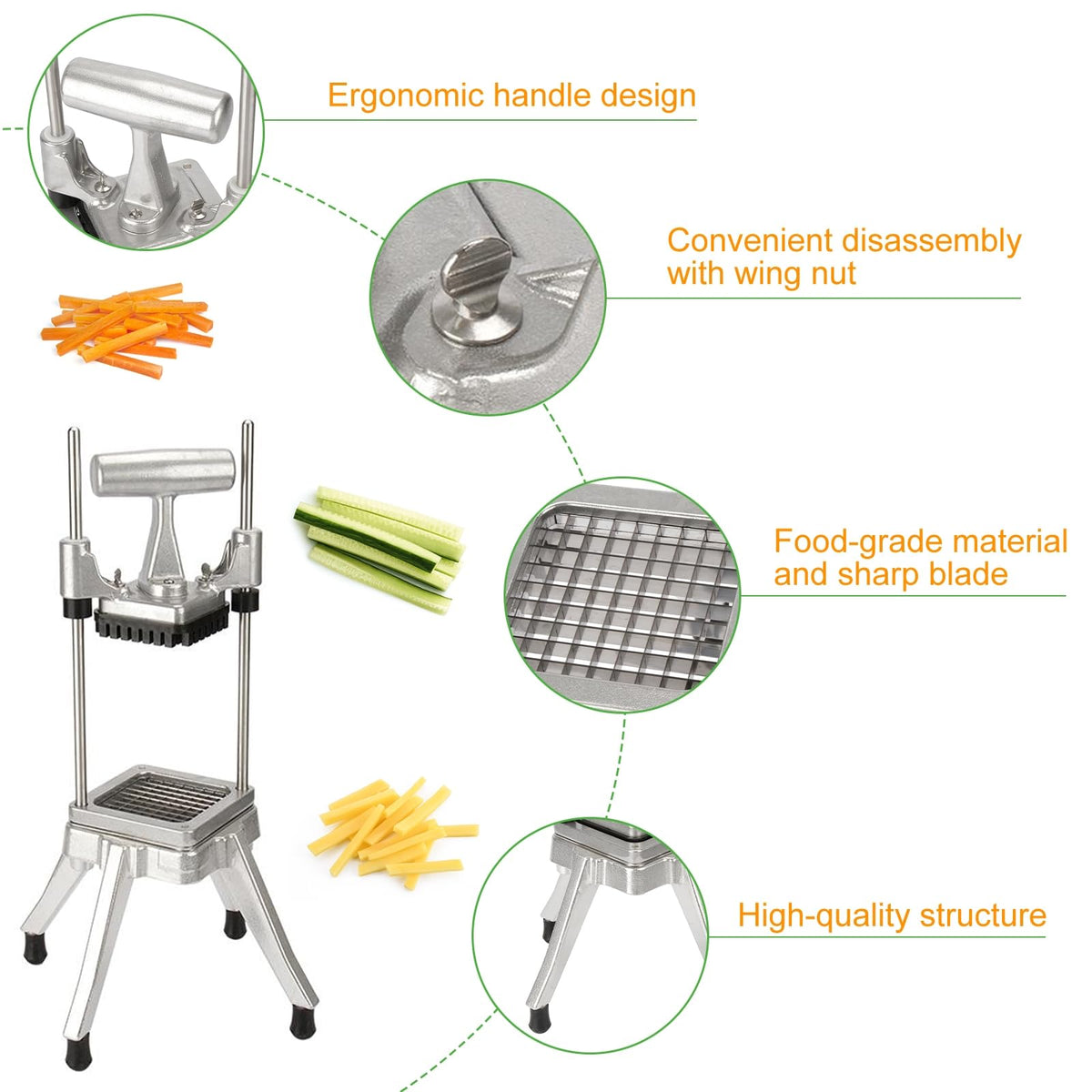 POWLAB Commercial Chopper easy-clean design for fast maintenance.