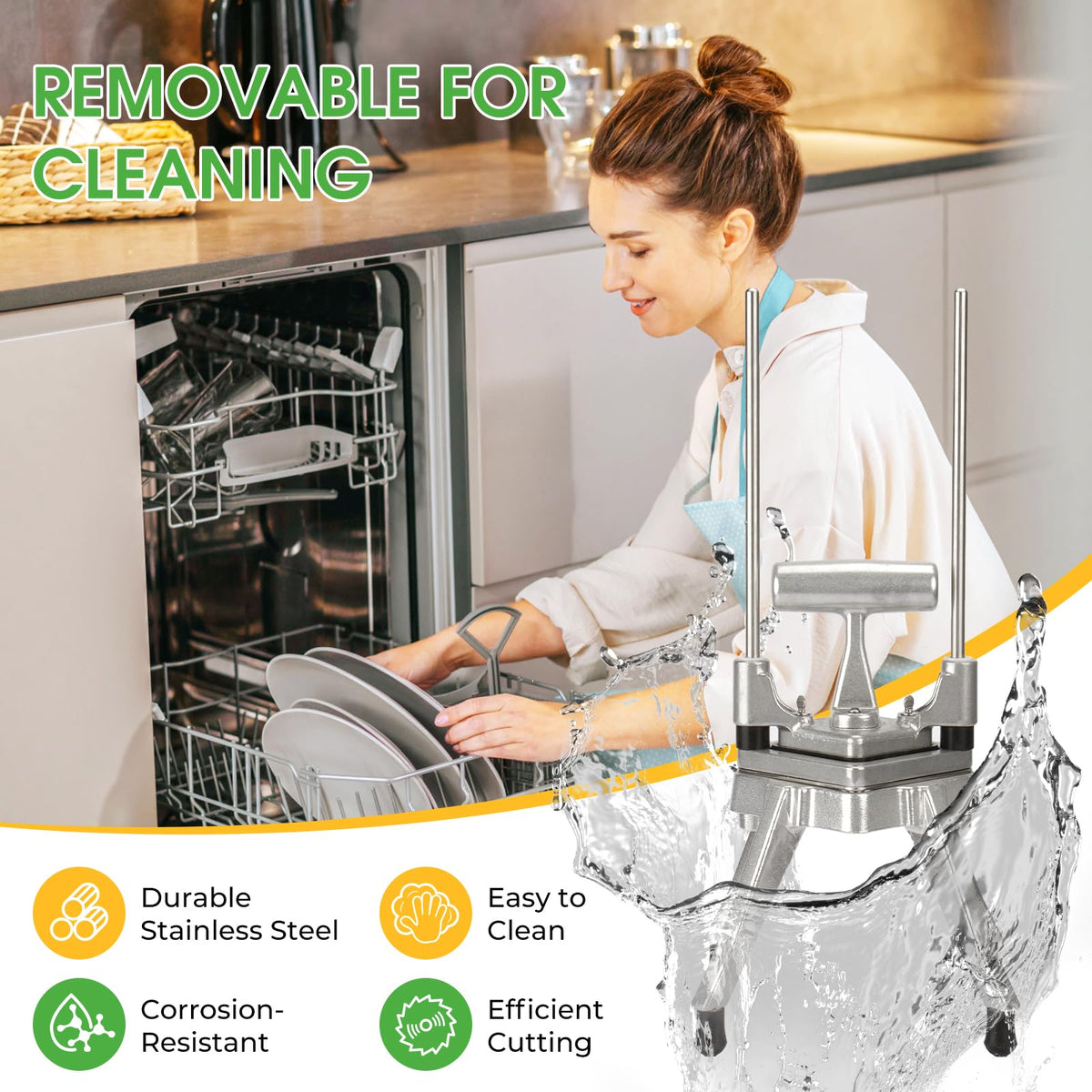 POWLAB easy-clean blade assembly for quick maintenance after use.