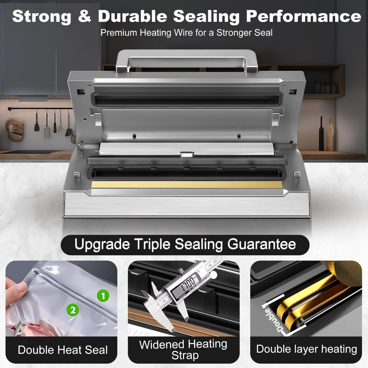 POWOT built-in cutter and bag storage keeps bags organized