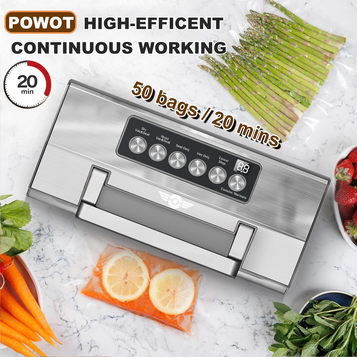POWOT low-noise vacuum pump in action for quiet bulk sealing
