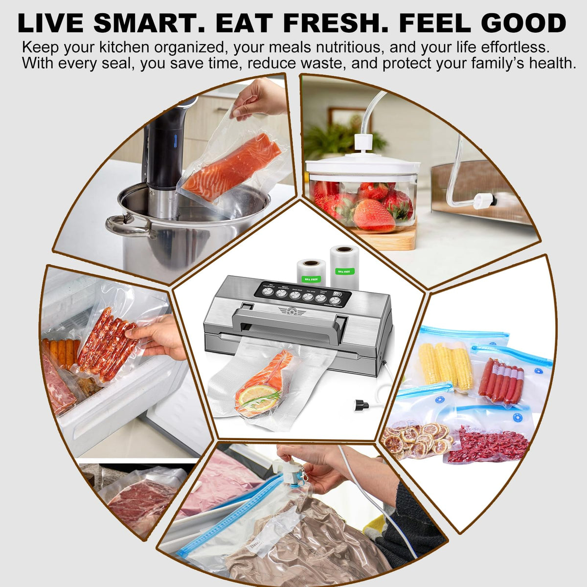 POWOT multi-use sealer suitable for dry goods, snacks, and coffee