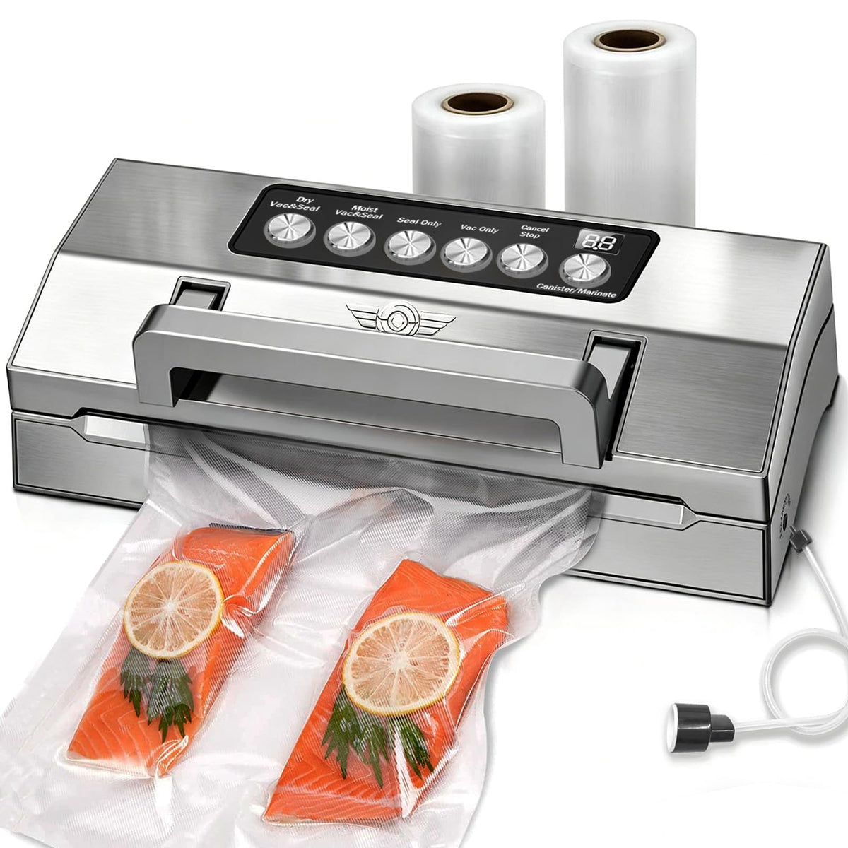 POWOT Precision vacuum sealer front view showing compact design for daily use