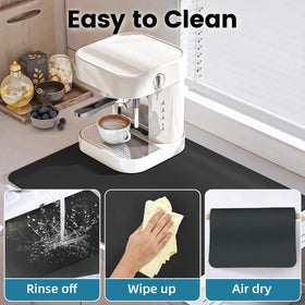 PoYang mat features a soft leather-look surface and easy wipe cleaning.