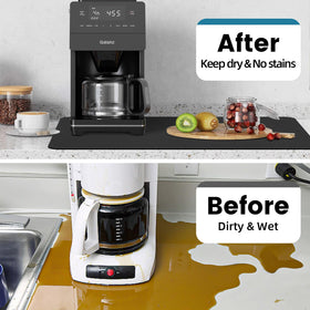 PoYang mat protects countertops under espresso machines.