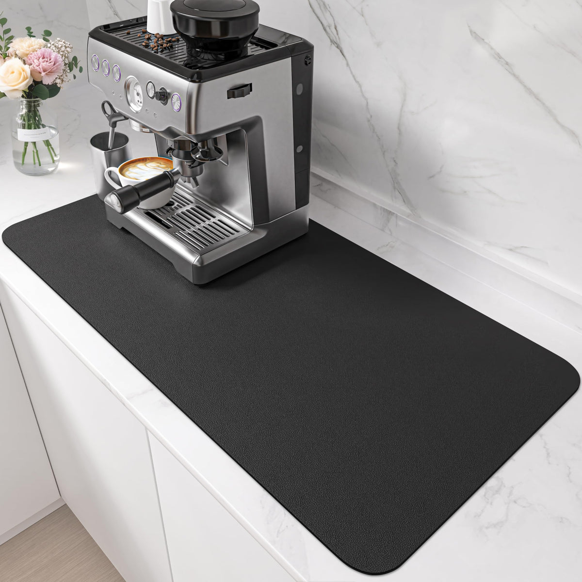 PoYang coffee mat XL hides stains while keeping your counter tidy and stylish.