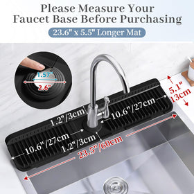 PoYang faucet mat with snap button stays in place during use